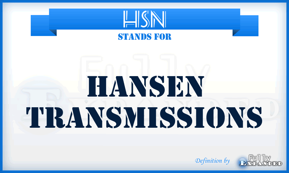 HSN - Hansen Transmissions