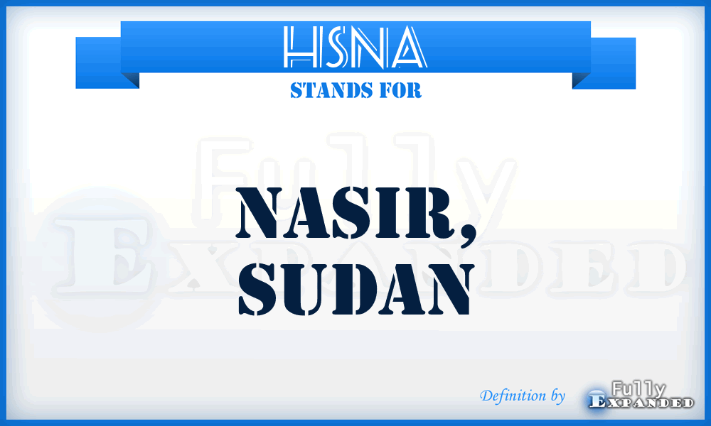 HSNA - Nasir, Sudan