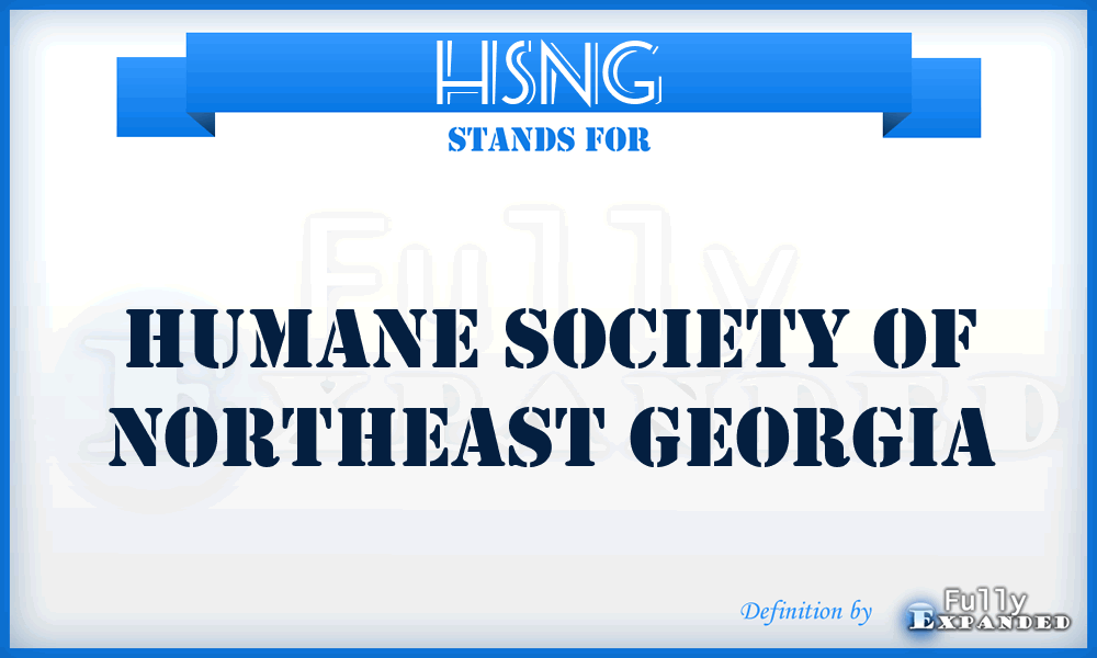 HSNG - Humane Society of Northeast Georgia