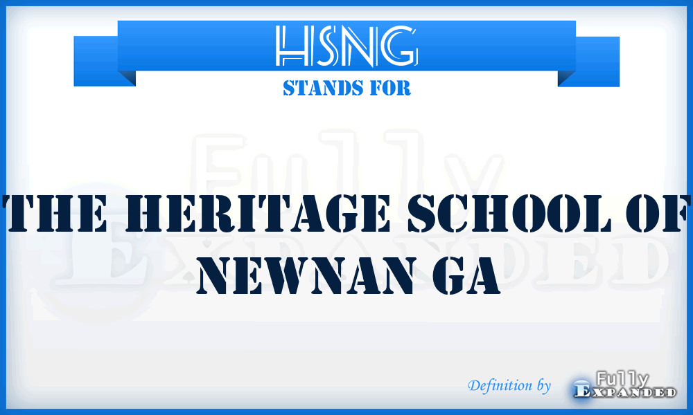 HSNG - The Heritage School of Newnan Ga