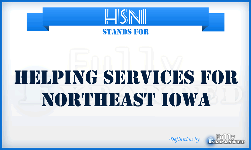 HSNI - Helping Services for Northeast Iowa