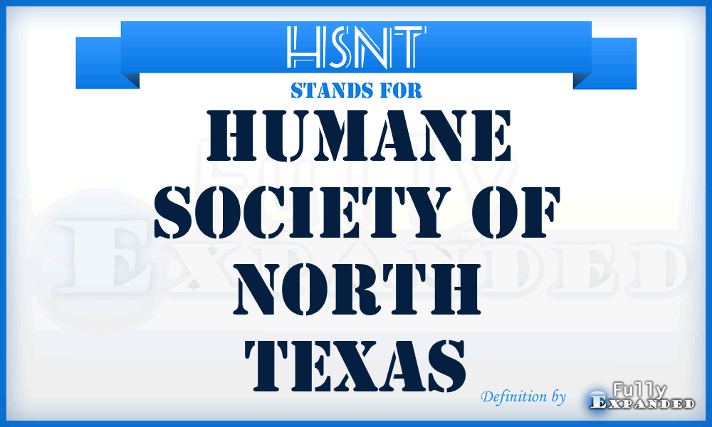 HSNT - Humane Society of North Texas