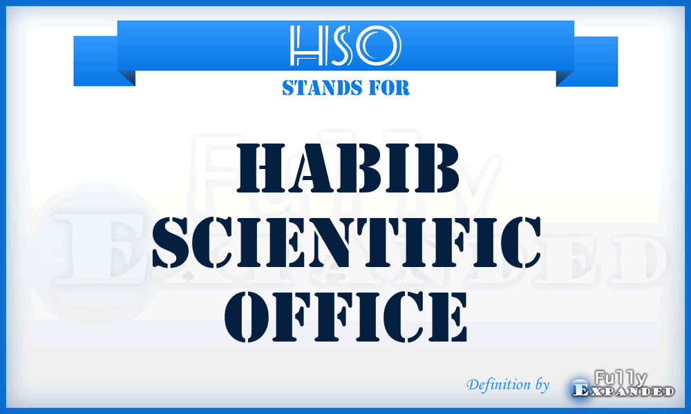 HSO - Habib Scientific Office