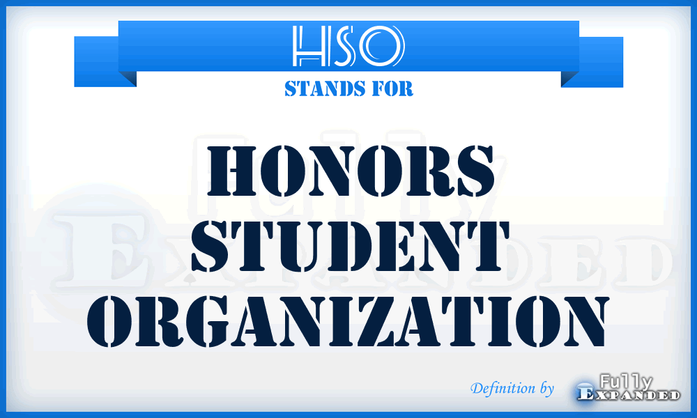 HSO - Honors Student Organization