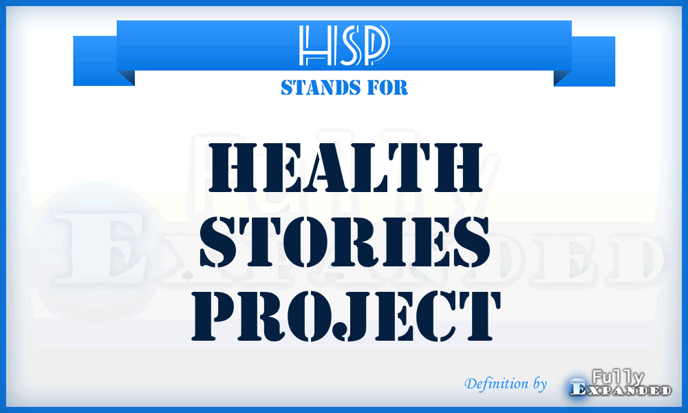 HSP - Health Stories Project