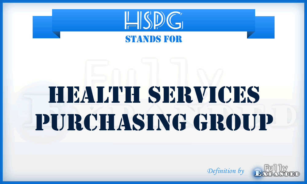 HSPG - Health Services Purchasing Group