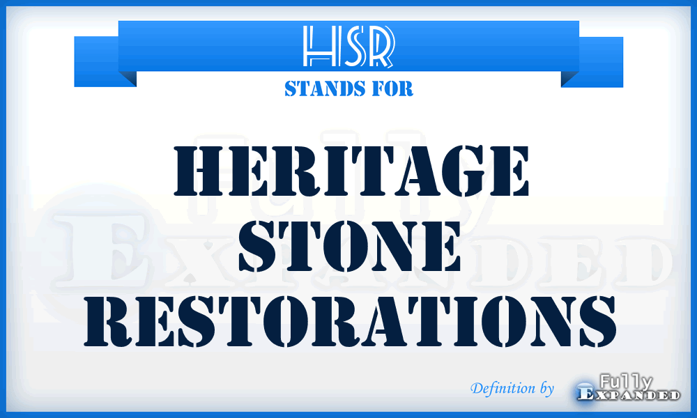 HSR - Heritage Stone Restorations