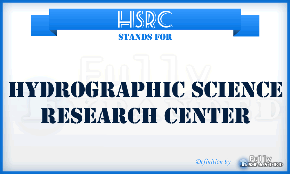 HSRC - Hydrographic Science Research Center