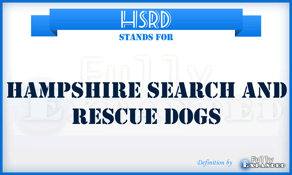 HSRD - Hampshire Search and Rescue Dogs