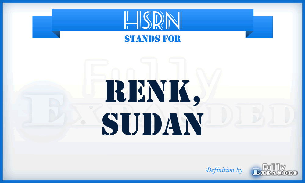 HSRN - Renk, Sudan