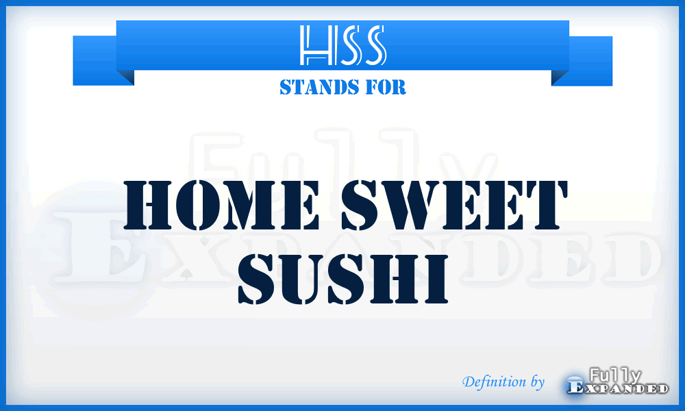 HSS - Home Sweet Sushi