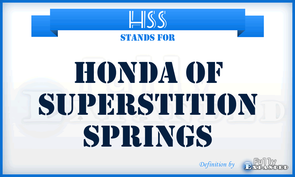 HSS - Honda of Superstition Springs