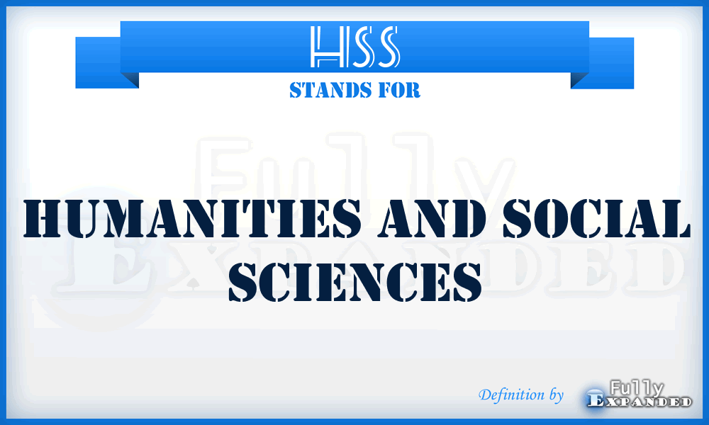 HSS - Humanities And Social Sciences