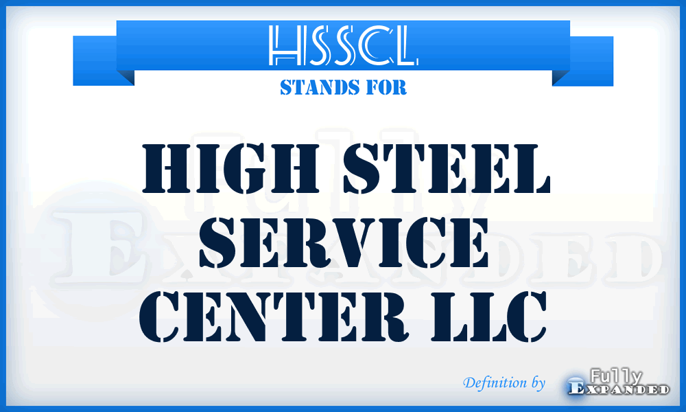 HSSCL - High Steel Service Center LLC