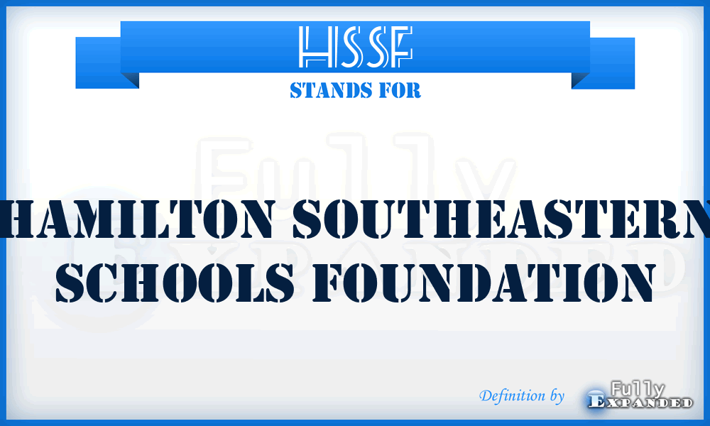HSSF - Hamilton Southeastern Schools Foundation
