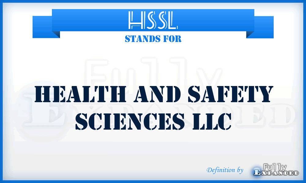 HSSL - Health and Safety Sciences LLC