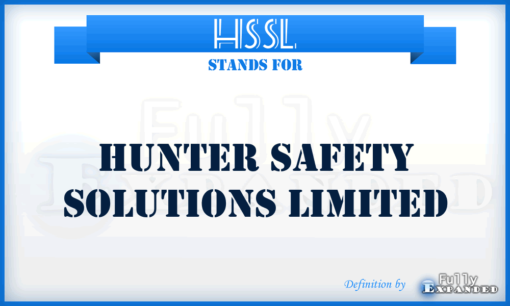 HSSL - Hunter Safety Solutions Limited
