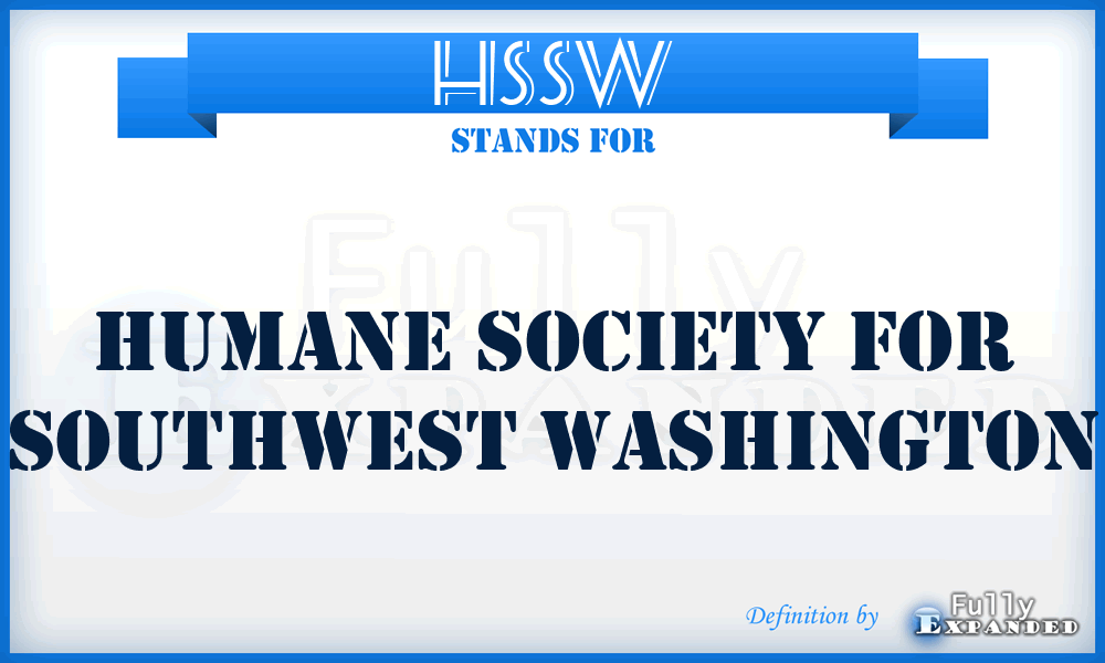 HSSW - Humane Society for Southwest Washington