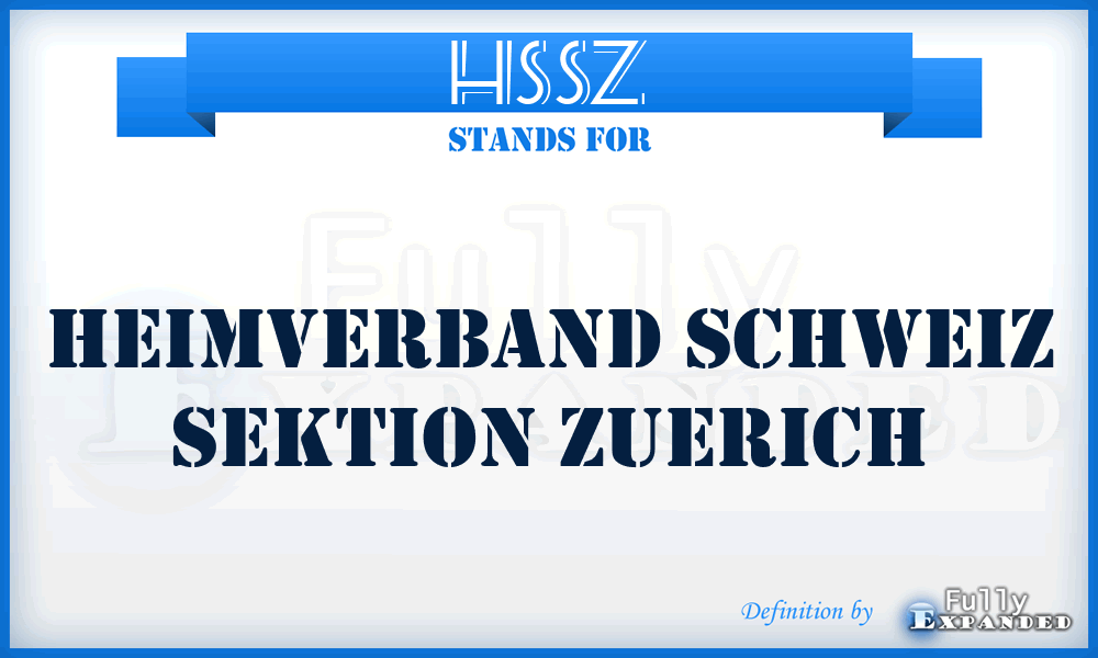 HSSZ - Heimverband Schweiz Sektion Zuerich