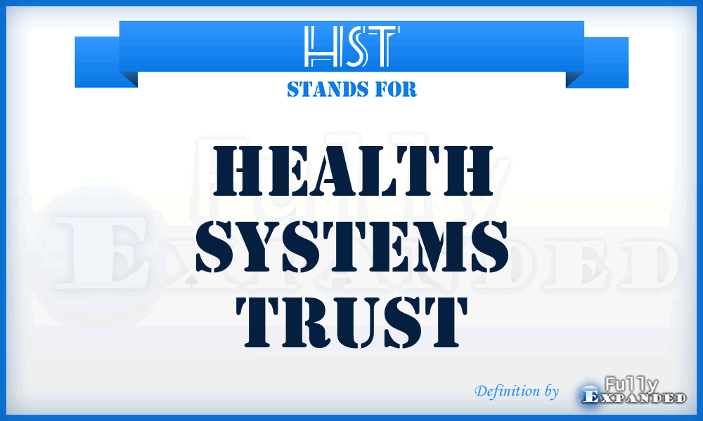 HST - Health Systems Trust