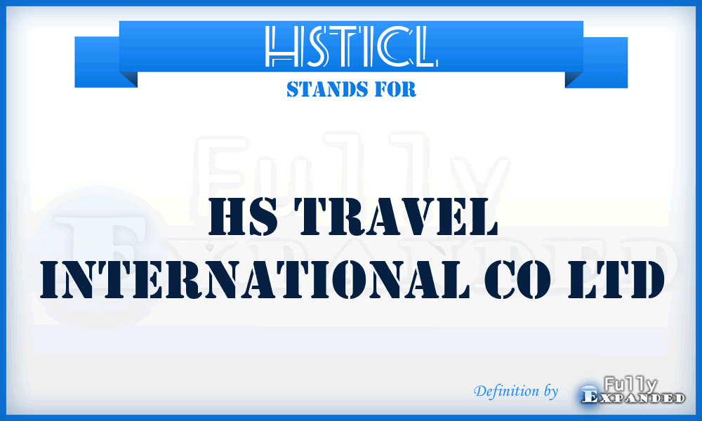HSTICL - HS Travel International Co Ltd