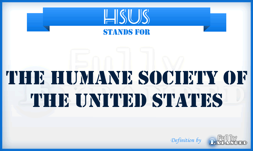 HSUS - The Humane Society of the United States