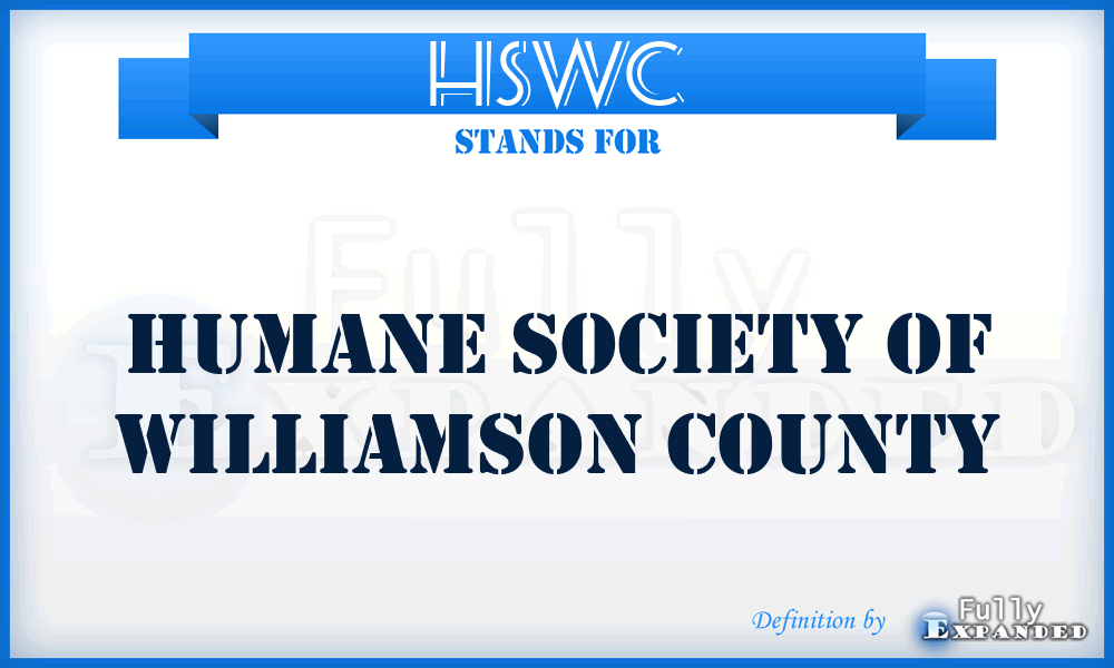 HSWC - Humane Society of Williamson County