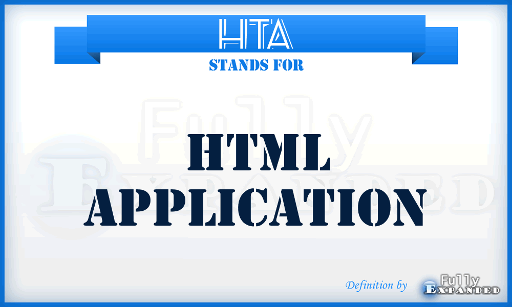 HTA - HTML Application