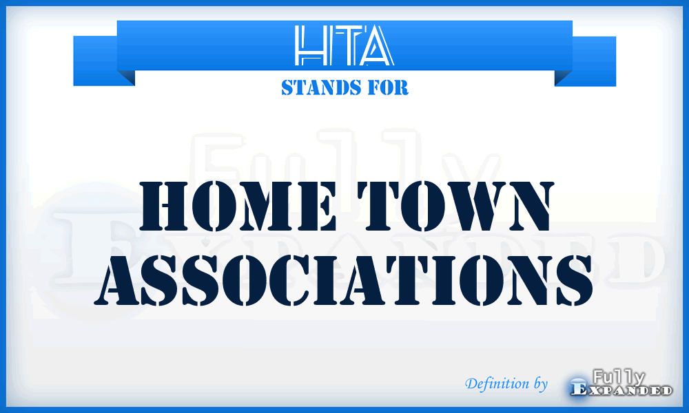 HTA - Home Town Associations