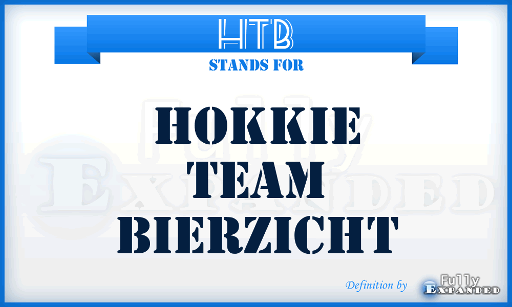 HTB - Hokkie Team Bierzicht