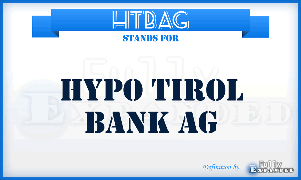 HTBAG - Hypo Tirol Bank AG