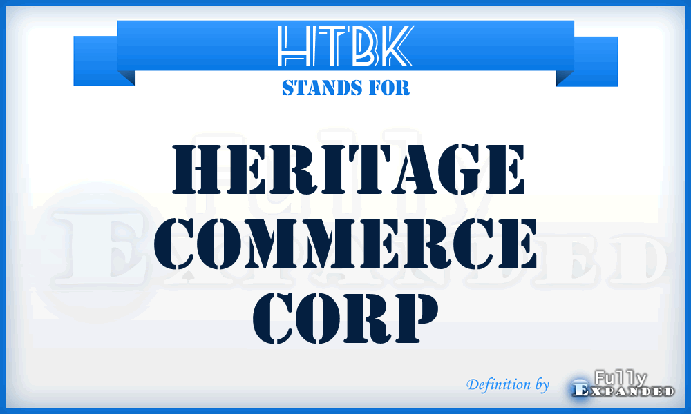 HTBK - Heritage Commerce Corp