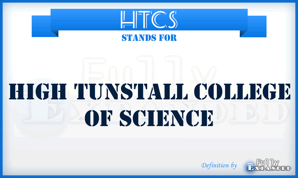 HTCS - High Tunstall College of Science