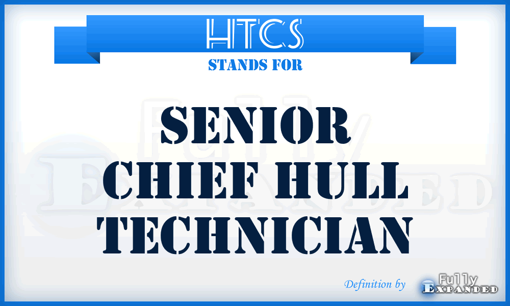 HTCS - Senior Chief Hull Technician