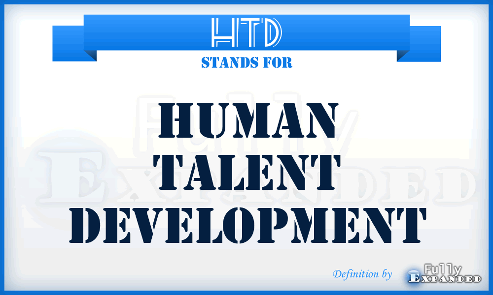 HTD - Human Talent Development