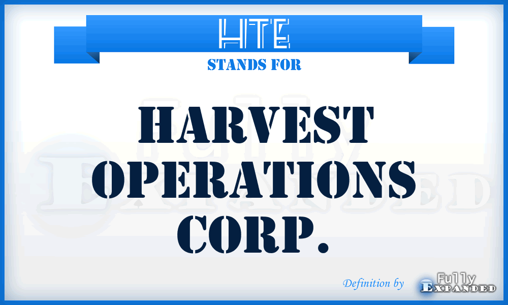 HTE - Harvest Operations Corp.