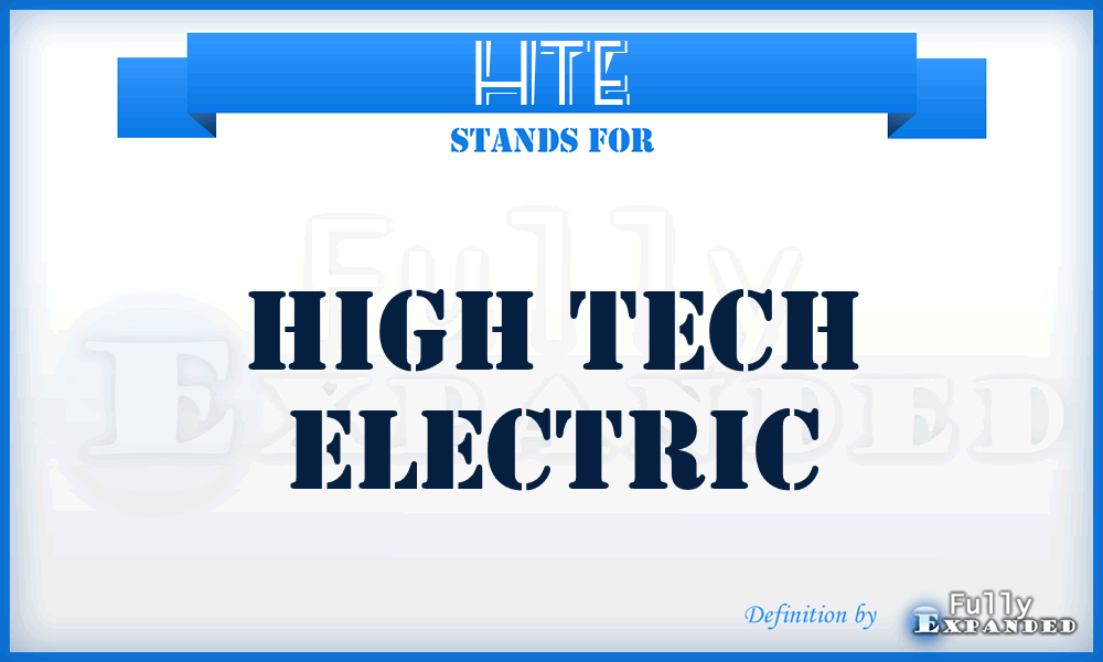 HTE - High Tech Electric
