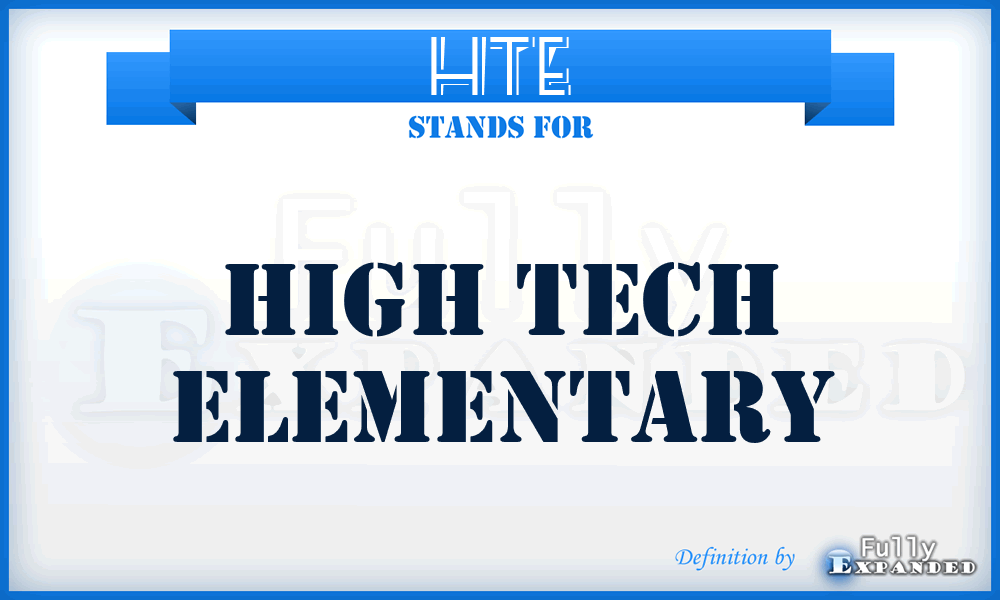 HTE - High Tech Elementary