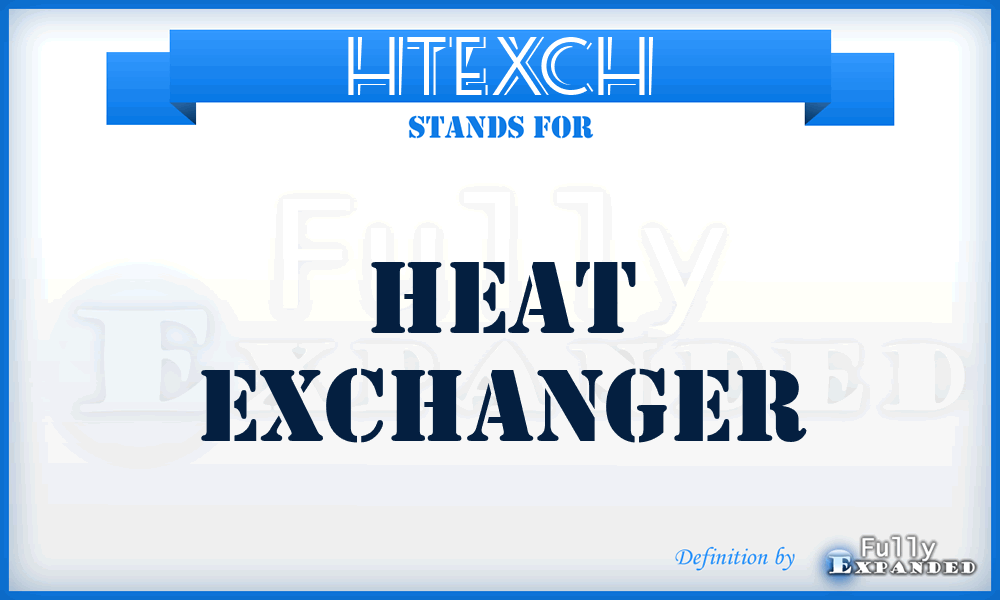 HTEXCH - HeaT EXCHanger