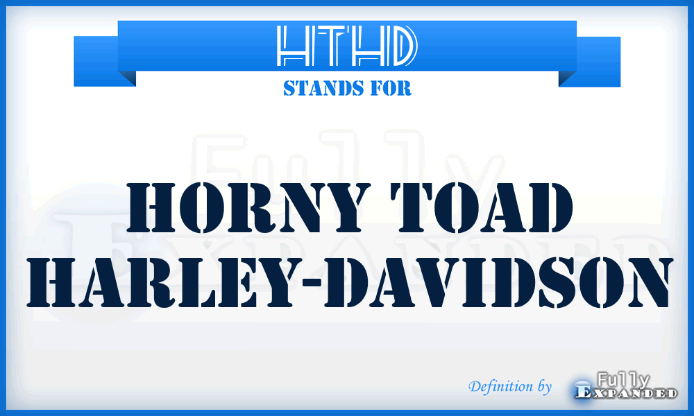 HTHD - Horny Toad Harley-Davidson