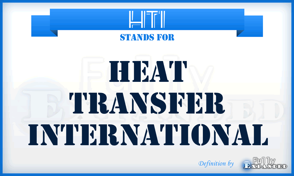 HTI - Heat Transfer International