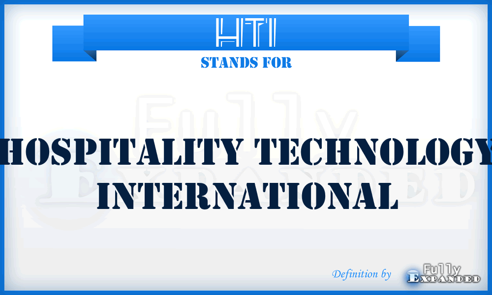 HTI - Hospitality Technology International