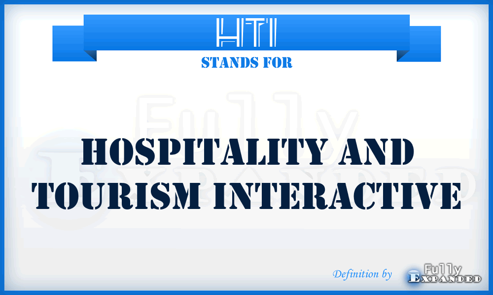 HTI - Hospitality and Tourism Interactive