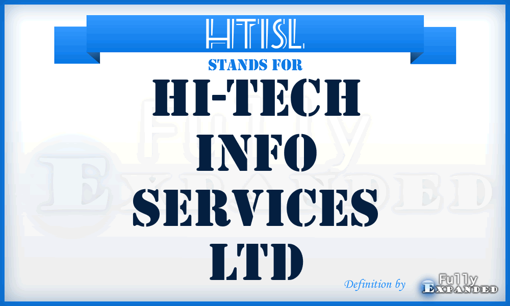 HTISL - Hi-Tech Info Services Ltd