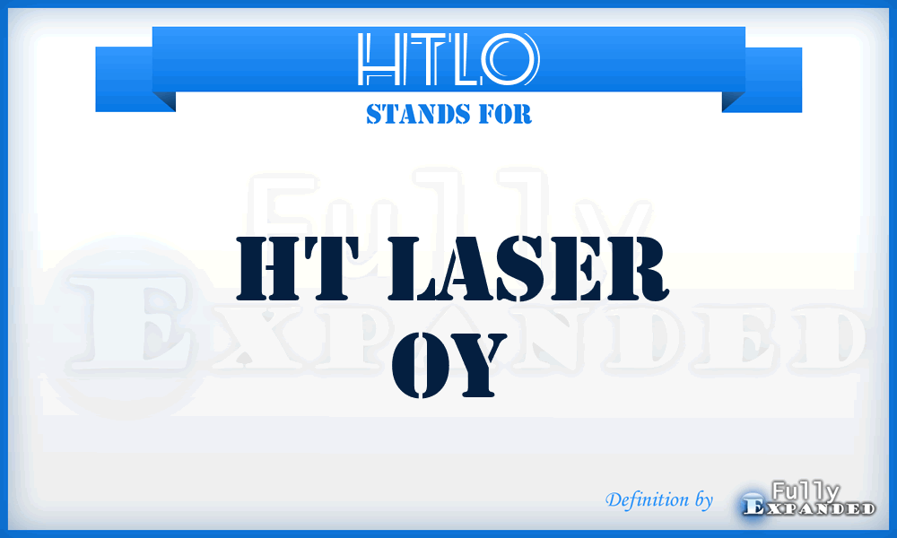 HTLO - HT Laser Oy