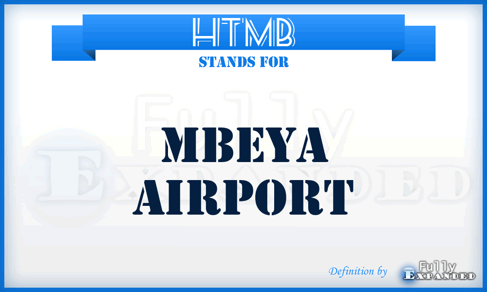 HTMB - Mbeya airport
