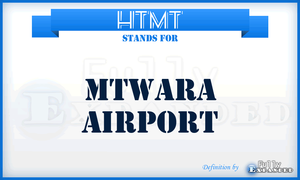 HTMT - Mtwara airport