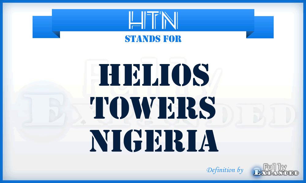 HTN - Helios Towers Nigeria