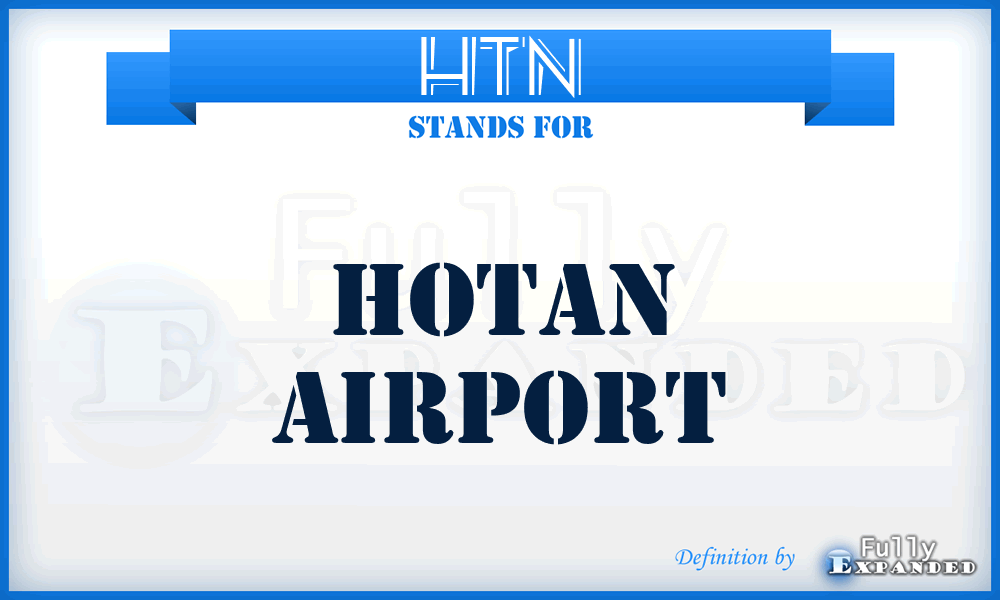 HTN - Hotan airport