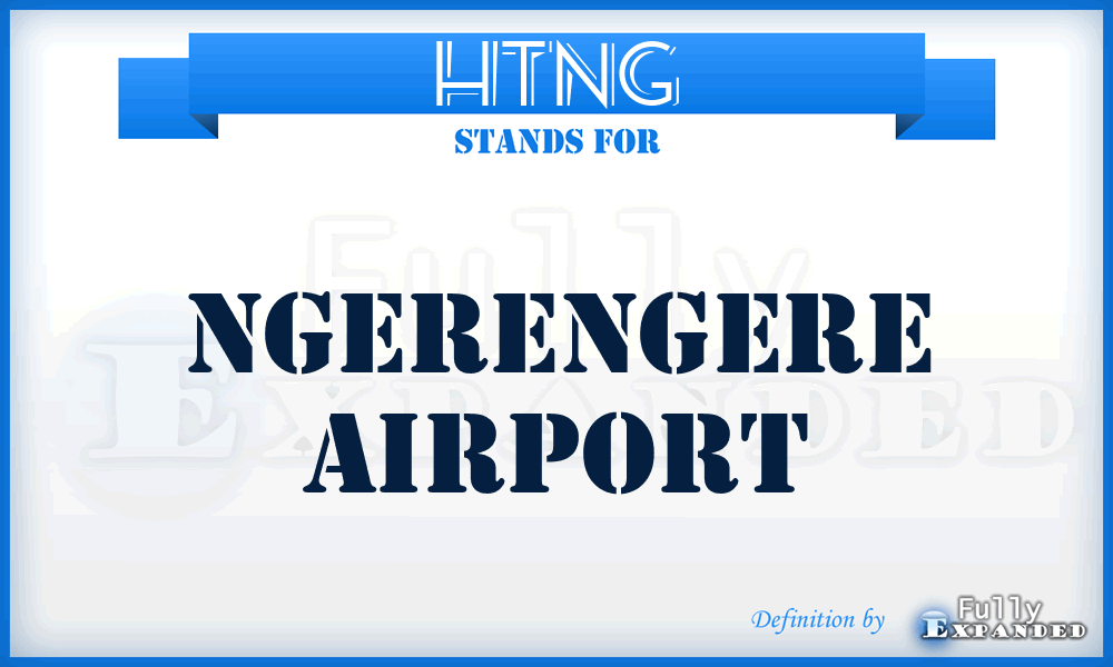 HTNG - Ngerengere airport